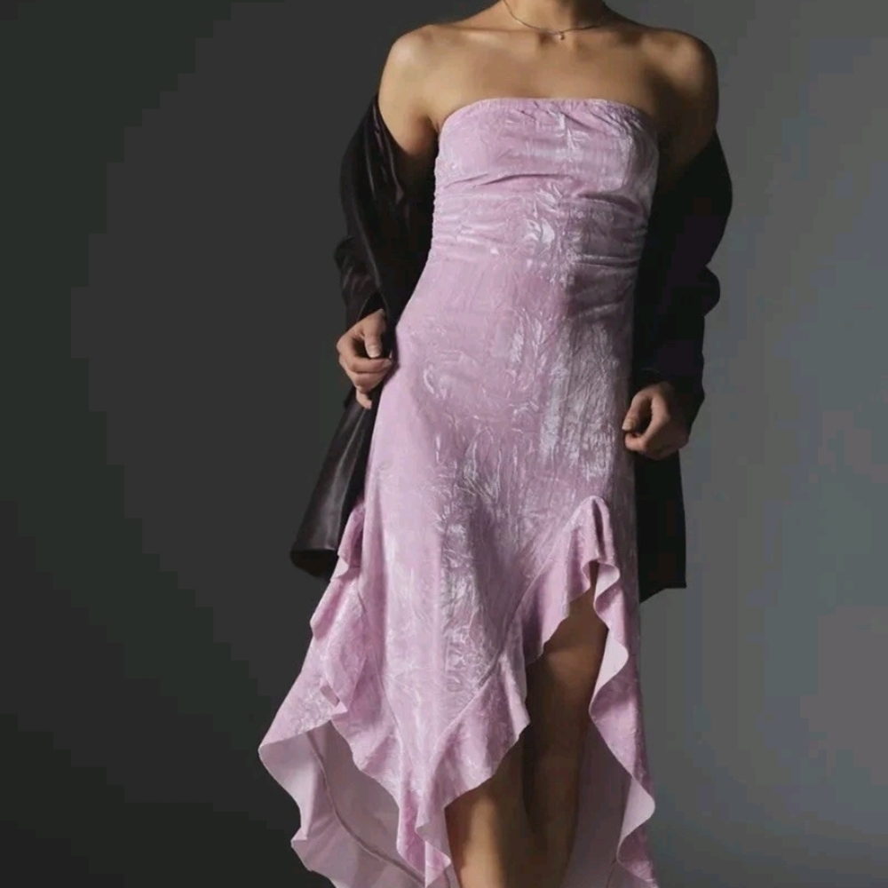 silence + noise Pink Velvet Fairy Festival Summer Resort Dress Size Small - Picture 7 of 7